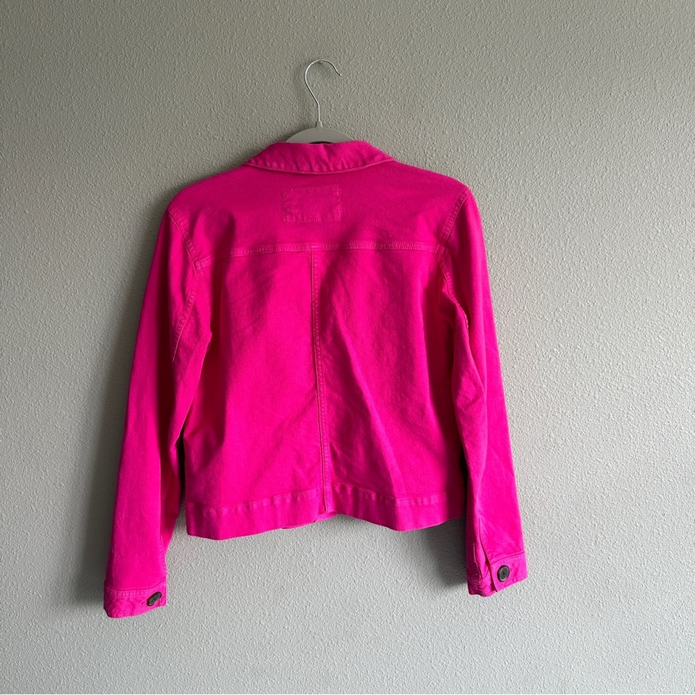 Loft Bright Pink Denim Jacket XS - Picture 8 of 11